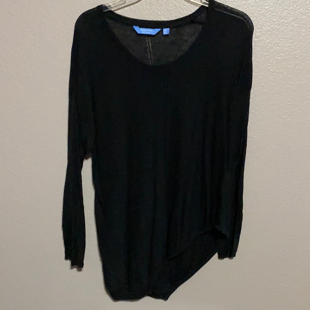 Black sheer blouse